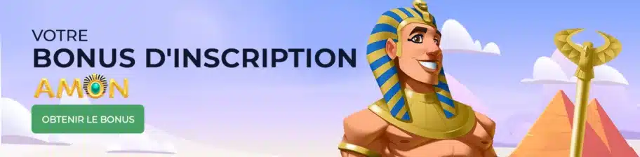 Bonus de bienvenue proposé par Amon Casino