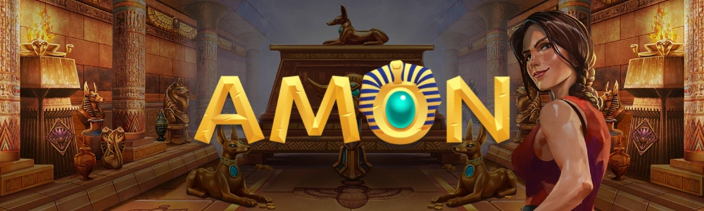 Bannière avec le logo d'Amon Casino